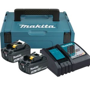 BATTERIE MACHINE OUTIL Pack 2 batteries 18V 3Ah + chargeur + coffret MAKP