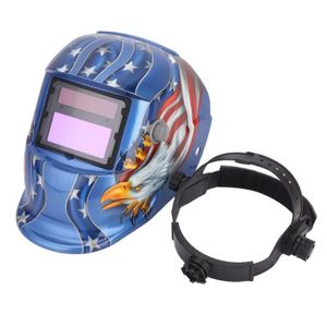 LUNETTE - VISIÈRE CHANTIER LIU-7374285563202-Casque de protection de soudeur Soudeurs de masque de casque de soudage à assombrissement à énergie solaire automa