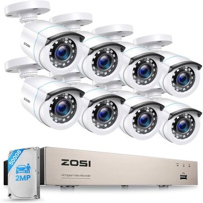 ZOSI 4K PoE Kit Caéra de Surveillance, 16CH 5P 4TB NVR avec 3K Caéra