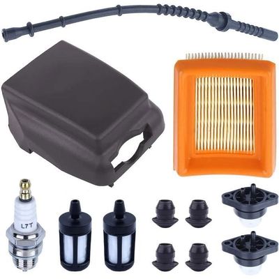 Kit Carburateur Complet 9 En 1 ADEFOL Pour Stihl FS120 FS200 FS250 FS300 FS120R - Carburateur + Filtres + Tuyau + Joints + Bougie