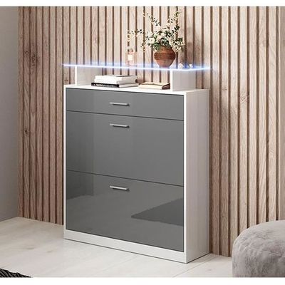 SoBuy Banc à Chaussures Vintage Avec Coussin - Meuble Rangement Entrée Blanc L80xP30xH50cm FSR161-W