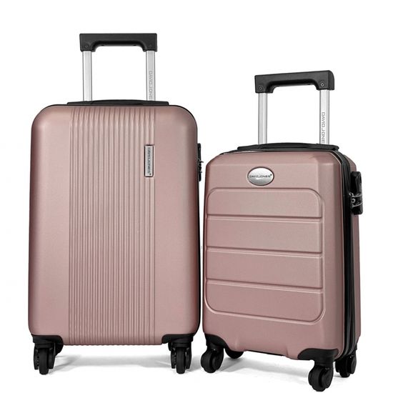 Valise Cabine Rigide Nella 32L – Rose, 37x55x20 Cm, 2,6 Kg (occasion)