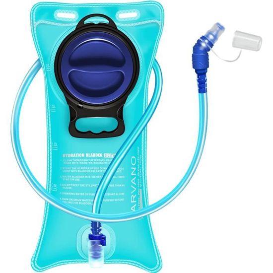 Poche à Eau Portable 2.5 Litres, Poche Hydratation, Réservoir d'Eau de
