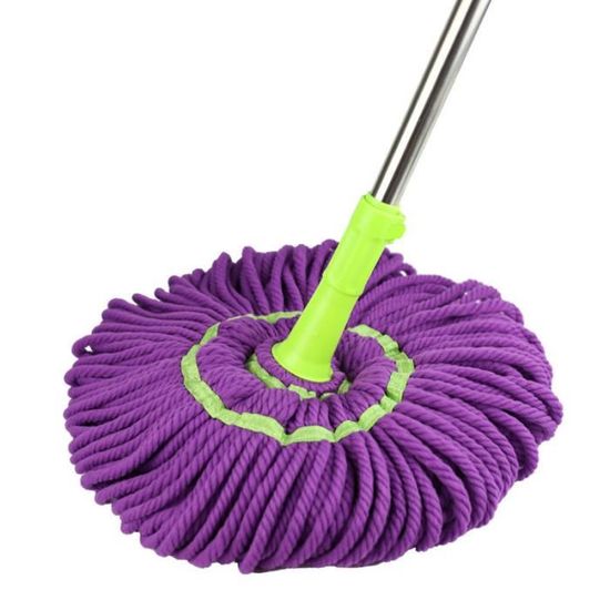 MagicTwist Vadrouille Torsadée 2-en-1 Microfibre - Balai Essoreur Facile Avec Long Manche Pour Sol, Idéal Maison & Salle De Bain