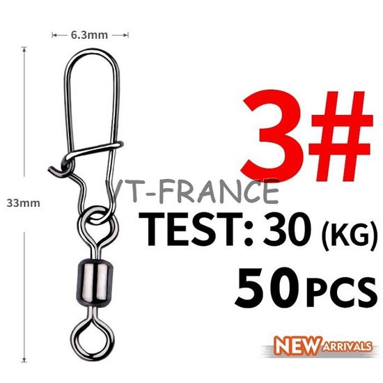 Lot De 50 émerillons à Maillons Rapides Golden Spot – Pour Feeder, Résistance 10/15/20 Kg, Longueurs 15-17,5 Mm, Doré