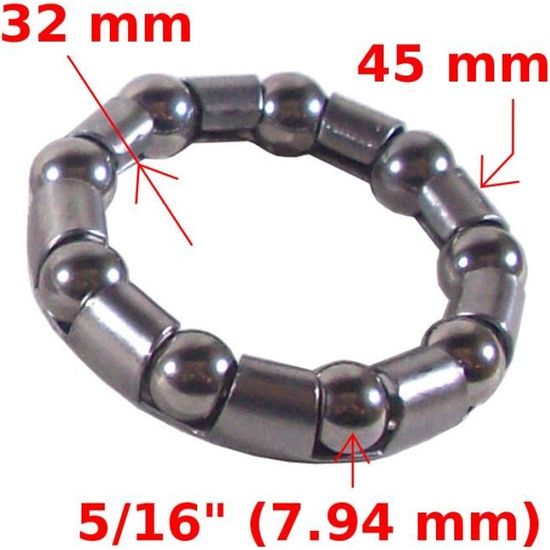 Kit Cage à Billes Pour Boîtier De Pédalier BMX – 9 Billes 5/16″ – Avec Graisse