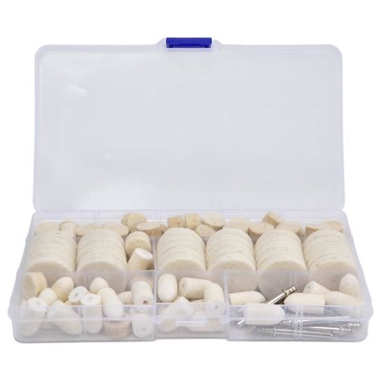 Kit De Polissage 114 Pièces Pour Dremel - Roues Abrasives, Disques, Tiges 3mm - Pour Métal, Bois, Bijoux, Montres
