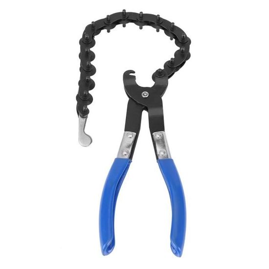 Chaîne Coupe-Tube D'Échappement Universelle – Outil Compact En Acier Carbone Avec 15 Lames Pour Couper Tuyaux 3/4" à 3" – Rapide Et Efficace