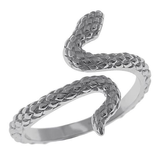 HinDaLi Bague Serpent Argent 925 Ajustable - Anneau Vintage Serpent Réglable Pour Femme, Homme, Fille - Bijoux Cadeau Élégant