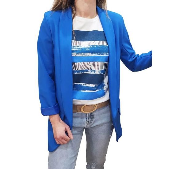Blazer femme on sale bleu roi