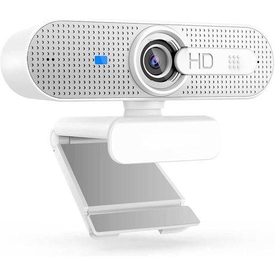 Webcam 1080p Full Hd Avec Microphone Stéréo, Lumière Annulaire