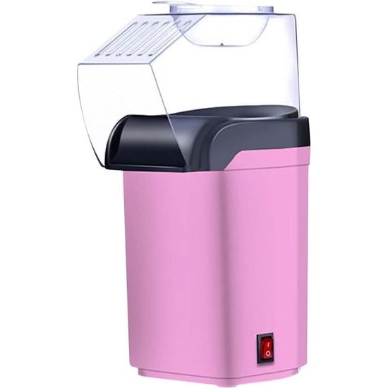 Machine à Popcorn à Air Chaud 1200W - Sans Huile, Pop En 3 Min - Design Rétro Rouge, Pour Maison Et Fêtes