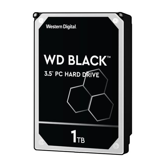 Disque Dur Interne WD Black 1 To – SATA 6 Gb/s, 7200 Tr/min, 64 Mo De Cache – Performances Et Rapidité Pour PC Gaming Ou Pro