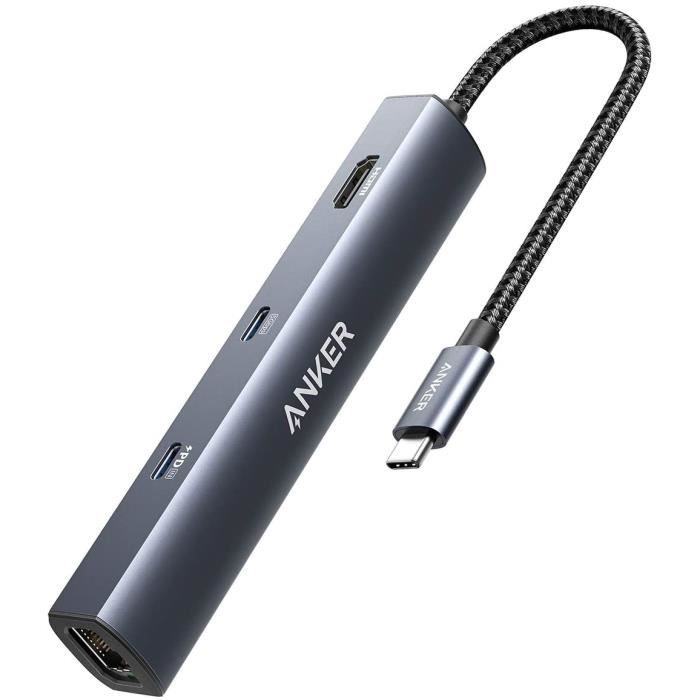 PowerExpand Hub Adaptateur USBC Ethernet 6 en 1Power Delivery 65WHDMI 4KEthernet 1GbpsUSBC2 Ports de données USB 3.0Compatibl [38]