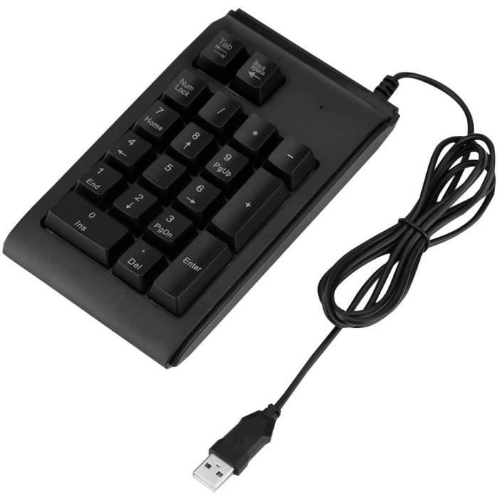 Pavé Numérique USB-C Avec 3 Ports USB 2.0 - 18 Touches, Fin, Portable, Pour PC, Mac, Surface, IPad