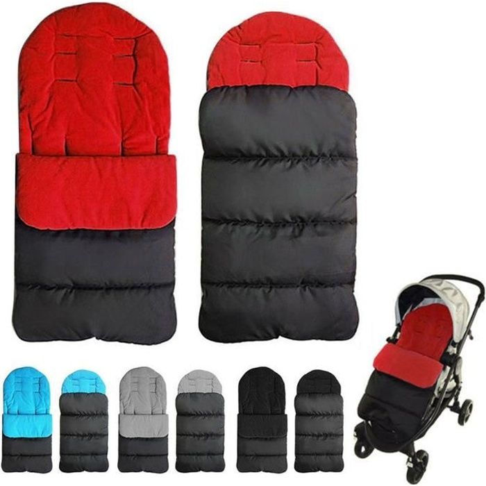 Rouge-Chancelière universelle pour poussette, housse de siège en coton pour poussette de bébé, sac de couchage,chaude, couvre-jambe