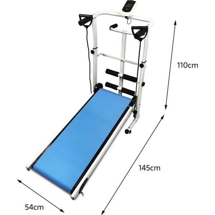 Tapis de Course Pliable, non motorisé, Tapis de Marche pour Fitness, Machine de Marcher, 110 * 45 * 105CM