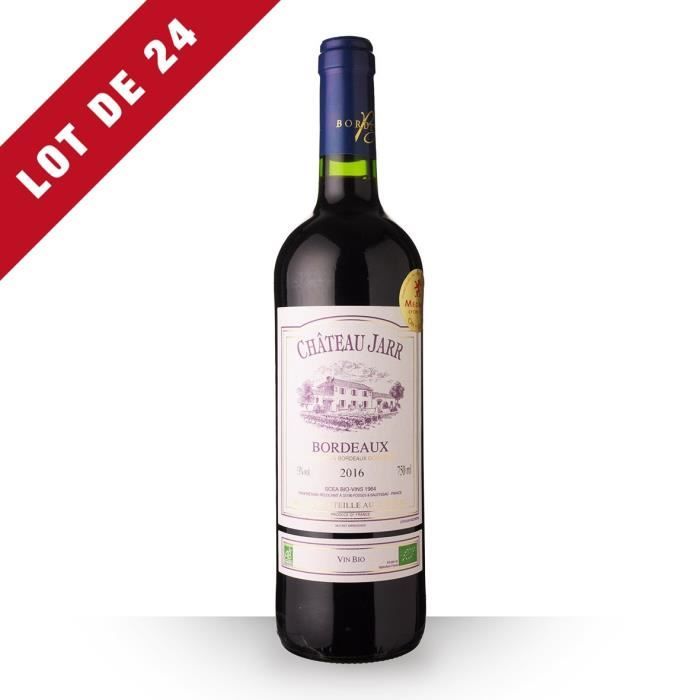 24x Château Jarr 2016 AOC Bordeaux - 24x75cl - Vin Rouge