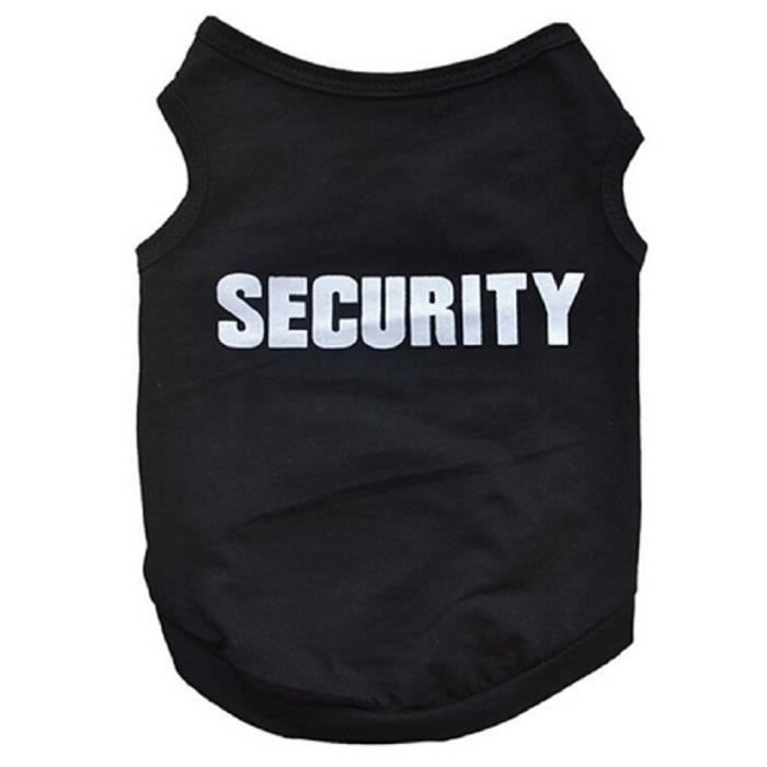 Vêtement t-shirt costume pour chien M , Security - noir