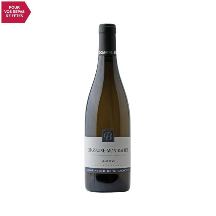 Chassagne-Montrachet Blanc 2020 - 75cl - Domaine Bertrand Bachelet - Vin AOC Blanc de Bourgogne - Cépage Chardonnay