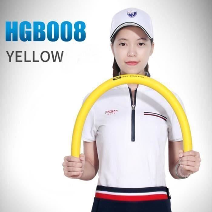 NEUFU Golf Barre d\'alimentation Multifonctions Crosse Souple Bâton de Pratique Jaune