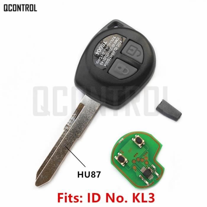 Coque clé,QCONTROL clé télécommande pour voiture, compatible avec SUZUKI SWIFT, SX4, ALTO VITARA IGNIS JIMNY Splash, 433MHz, puce