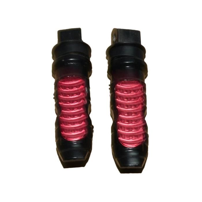 Pièces Auto,Repose pieds universels pour Moto Honda Yamaha Duke, 8mm, 2 pièces, pédale de passager arrière, repose - Type Red
