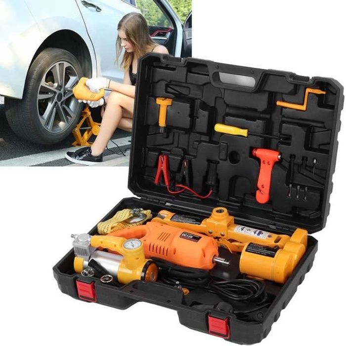 Cric Electrique, Cric à Voiture 12V 3T Ascenseurs de Voiture Universal pour SUV Voiture 42cm (3T) NOUVEAU HB014