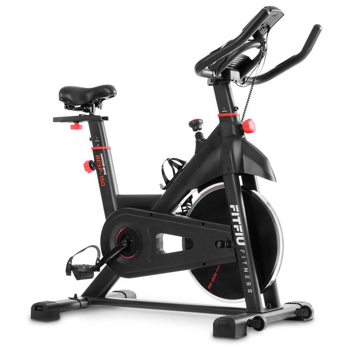 Vélo d'indoor BESP-70 disque d'inertie de 13 kg, moniteur de fréquence cardiaque et selle réglable