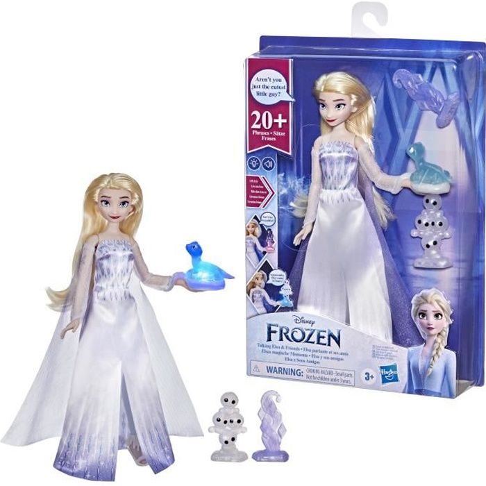 DISNEY LA REINE DES NEIGES 2 - Elsa parlante et ses amis - Poupée Elsa - sons et phrases - pour enfants - à partir de 3 ans