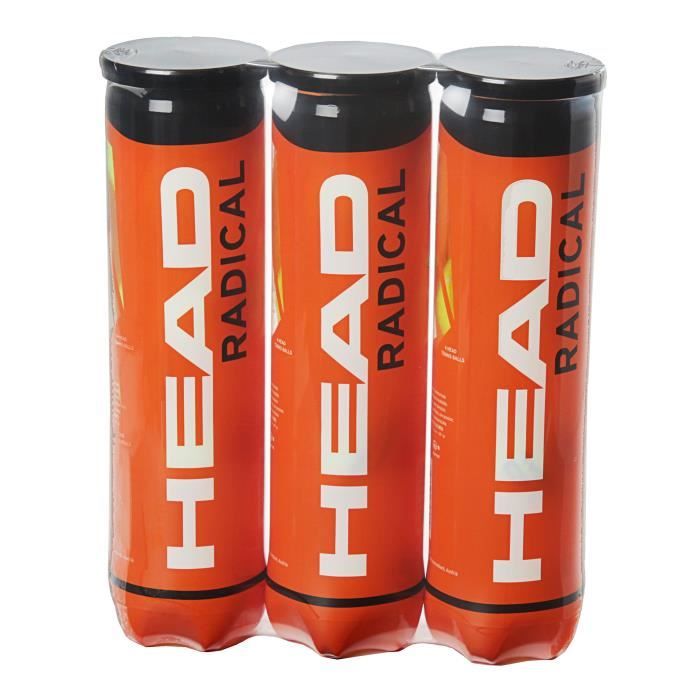 Head Radical Balles de tennis – Boites de 4 balles – Lot de 3