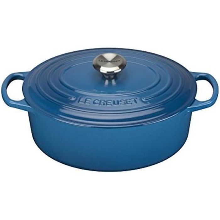 LE CREUSET - 21178252002430 Signature Cocotte Ovale Fonte Marseille 25 cm Cuisine Maison Casseroles plats et poles Cocottes et plats