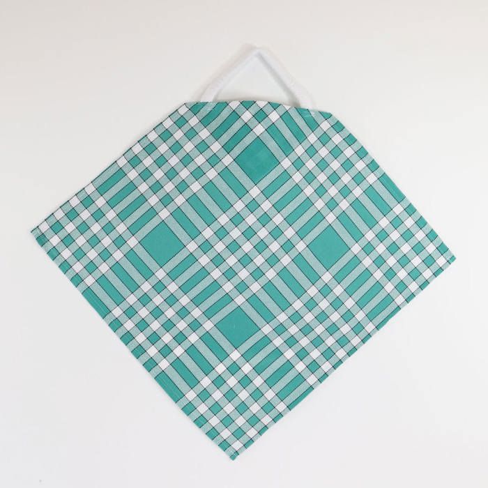 LINANDELLE - Lot de 2 bavoirs enfant coton carreaux vichy Normand CLEAN KID - Vert
