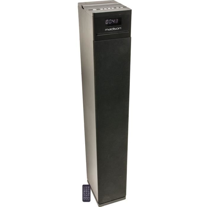 MADISON MAD-CENTER130CD-BK - Colonne Multimédia 130W avec lecteur CD, Bluetooth, USB