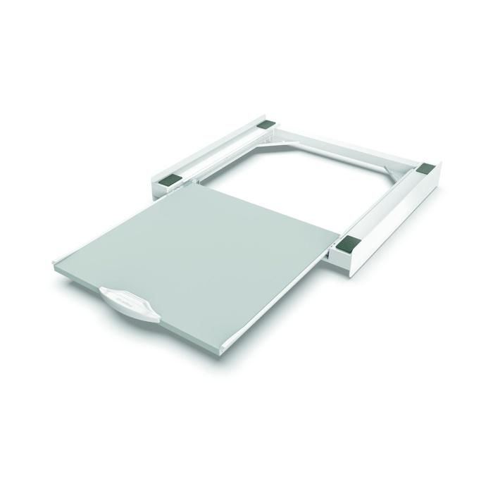 Meliconi Base Tour Pro, Kit de Superposition Universel pour Machine à Laver et sèche-Linge avec Plateau Amovible et Sangle de sécur