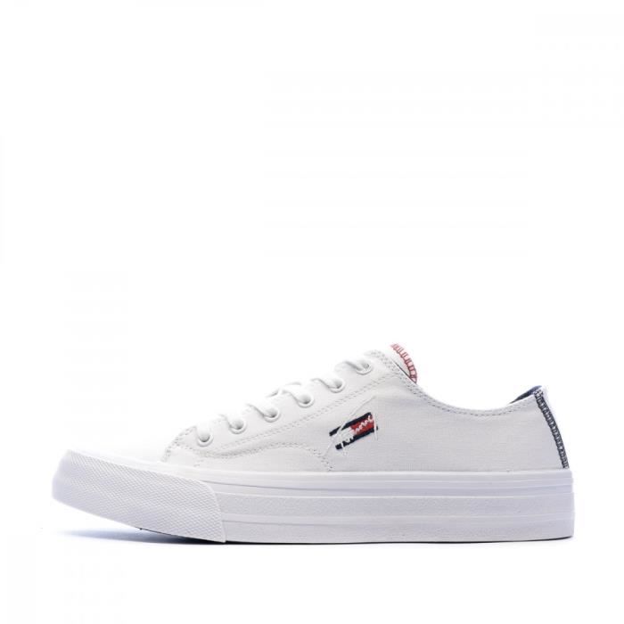 Chaussures en toile Blanches Homme Tommy Jeans Long Lace