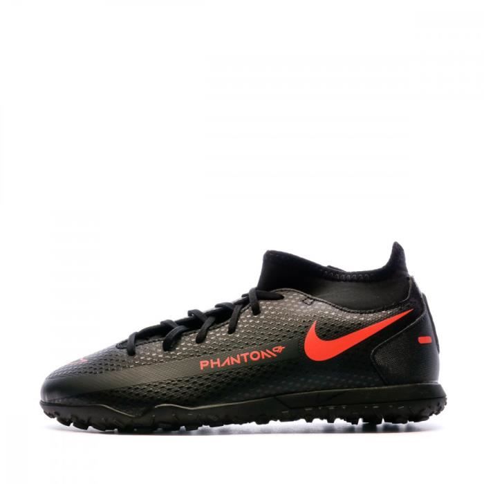 Chaussures de foot Noir/Rouge Enfant Nike Phantom GT Club DF TF
