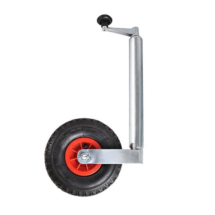 9350ROMAN® Roue jockey pour Remorque Caravane Fixations avec jante en métal et pneu d'air ProPlus 26 x 8,5 cm