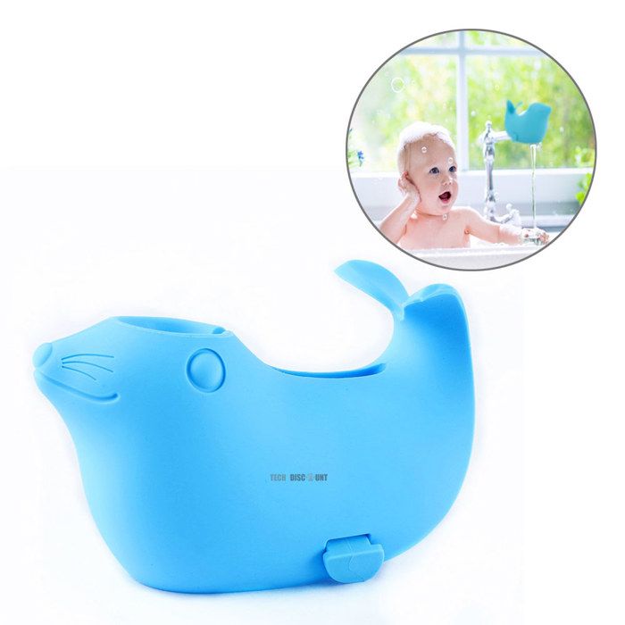 protection robinet baignoire enfant salle de bain bébé sécurité bain bébé bleu caoutchouc animal universel protège robinet plomberie