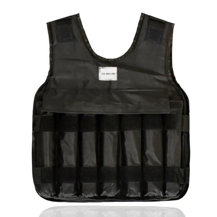 TD® Gilet porteur invisible Gilet de fitness en cours d'exécution réglable Sueur respirante Avec plaque d'acier de 5 kg