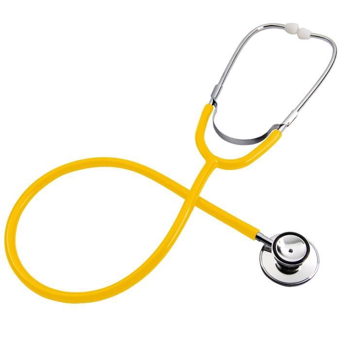 TRIXES Double Headed Stéthoscope pour infirmières Vétérinaires étudiants Maison Healthcare (Jaune)