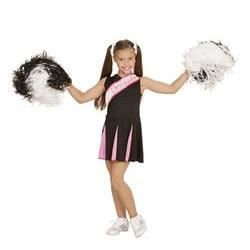 Déguisement cheerleader rose et noir 5/7 ans