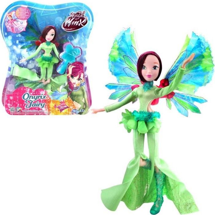 Tecna - Onyrix Fairy Poupée - Winx Club - World of Winx - Robe Magique - 28 cm