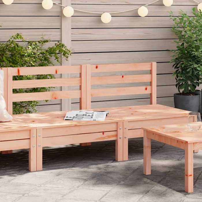 vidaXL Canapés de Jardin sans Accoudoirs 2 pcs Sièges avec Dossier Meubles de Jardin Terrasse Patio Extérieur Bois Massif 838003