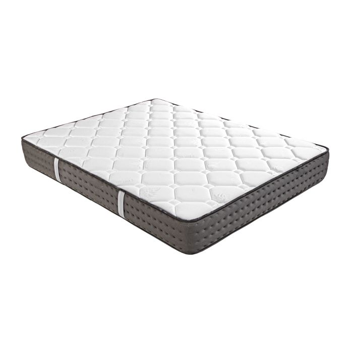Ensemble Matelas CASTO 140x190 cm en mousse haute densité ferme face été/hiver + sommier blanc épaisseur 13cm Ensemble Matelas CASTO 140x190 cm en mousse haute densité ferme face été/hiver + sommier blanc épaisseur 13cm