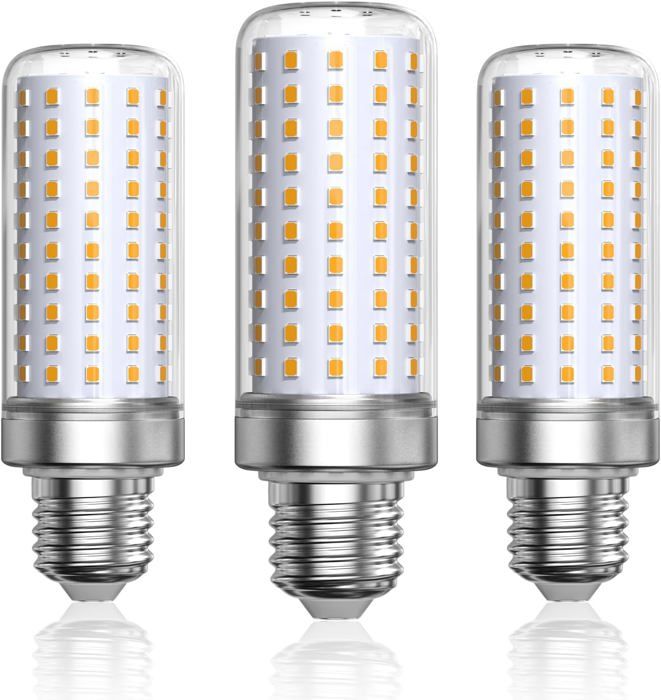 Ampoule LED E27 - Blanc Chaud 3000K - 1800LM - Non dimmable - Lot de 3