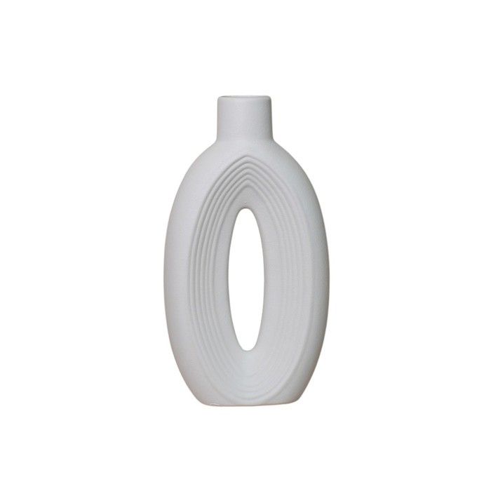 LUNARYA XL - Vase en céramique blanc H27 cm LUNARYA XL - Vase en céramique blanc H27 cm