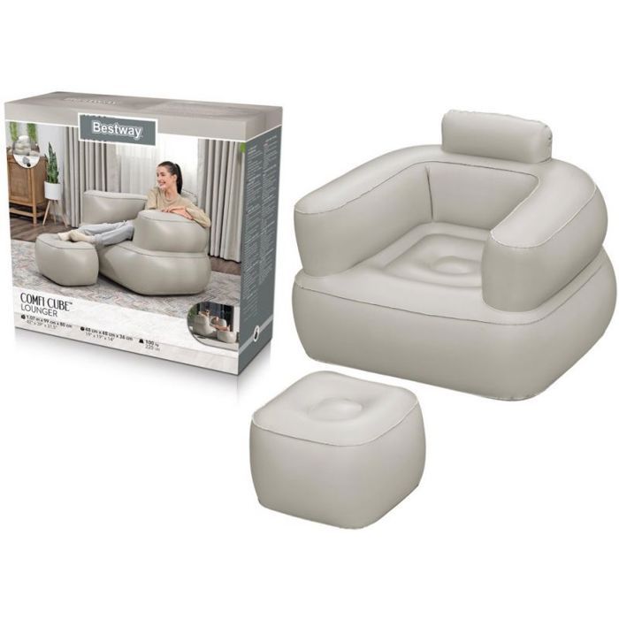 Chaise gonflable - BESTWAY - 75137 - Légère - Gris - 1 personne
