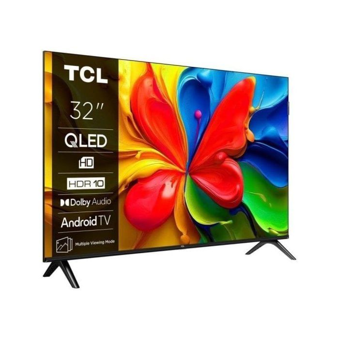 Televisor TCL QLED S4K 32 Google TV HDR10 Dolby Audio WiFi Bluetooth VA Sin Bisel