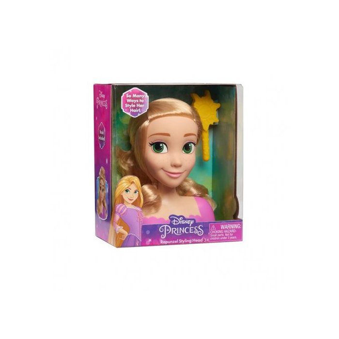 Tete a coiffer Disney Princesse Raiponce 14 cm chevelure blonde - Brosse incluse - Jeu Imitation Coiffure - Set Jouet Fille + carte Tete a coiffer Disney Princesse Raiponce 14 cm chevelure blonde - Brosse incluse - Jeu Imitation Coiffure - Set Jouet Fille + carte